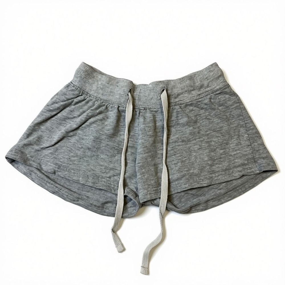 Womens Gray and Pink Graphic Cotton Shorts